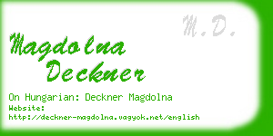 magdolna deckner business card